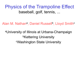 Physics of the Trampoline Effect in Baseball and Softball Bats
