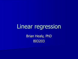 Linear regression - Welcome! | MGH Biostatistics Center