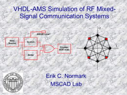 VHDL-AMS Simulation of Radio Frequency Communication Systems