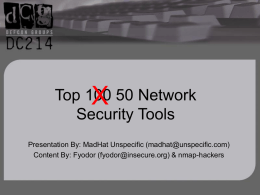 Top 100 Network Security Tools