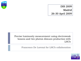 Indirect Precise luminosity measurement at LHCb