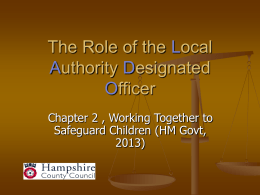 LOCAL AUTHORITY ALLEGATIONS OFFICER