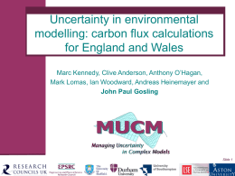 Uncertainty in environmental modelling: carbon flux