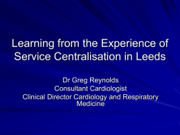 Learning from the Experience of Service Centralisation in