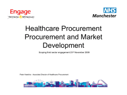 Healthcare Procurement and Market Development