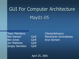 GUI For Computer Architecture