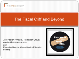 THE FISCAL CLIFF - Healthy Schools Network