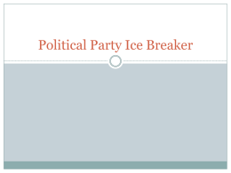 Political Party Ice Breaker