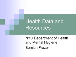 Health Data and Resources