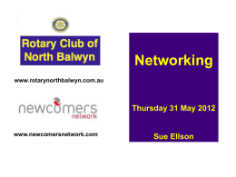 Networking for Rotary Club of North Balwyn