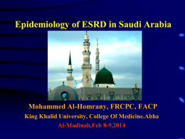 GLOMENULAR DISEASE - Saudi Society of Nephrology