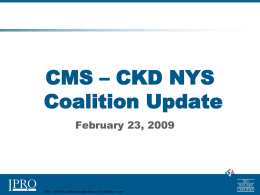 CMS – CKD NYS Coalition Update