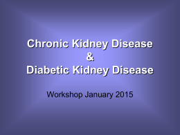 Chronic Kidney Disease – What’s all the fuss about?
