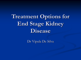 Treatment Options for End Stage Kidney Disease