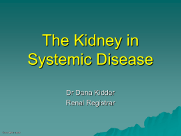 The Kidney in Systemic Disease