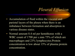 Pleural Effusion  – Pleural Effusion
