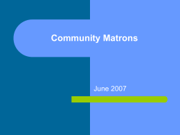 Community Matrons