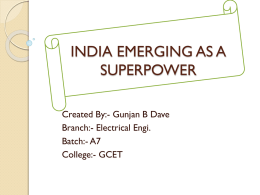 INDIA EMERGING AS A SUPERPOWER