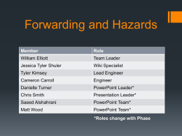 Forwarding and Hazards