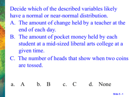 Decide which of the described variables likely have a