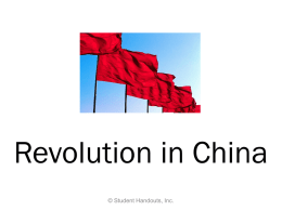 Chinese Nationalist and Communist Revolution PowerPoint