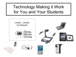 Technology and Teaching - The Center for Effective Learning