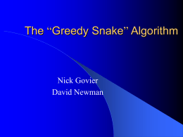 The “Greedy Snake” Algorithm