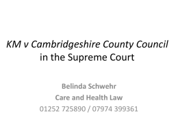 KM v Cambridgeshire in the Supreme Court
