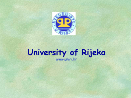 Presentation of the University of Rijeka