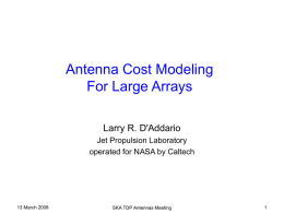 Antenna Cost Modeling For Large Arrays