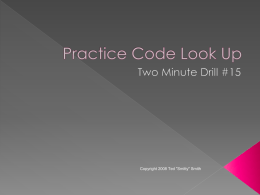 Practice Code Look Up