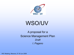 A proposal for a Science Management Plan