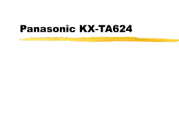 Panasonic KX-TA624 - Telecomuserguides.com