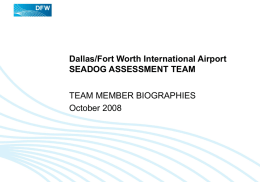 Dallas/Fort Worth International Airport SEADOG ASSESSMENT …