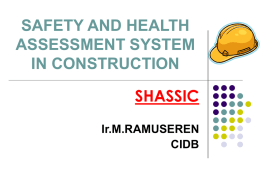 SAFETY AND HEALTH ASSESSMENT STSTEM IN …