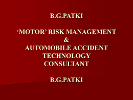B.G.PATKI ‘MOTOR’ RISK MANAGEMENT & AUTOMOBILE …