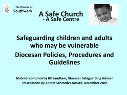 A Safe Church - Anglican Diocese of Southwark