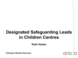 The role of the Designated Safeguarding Lead