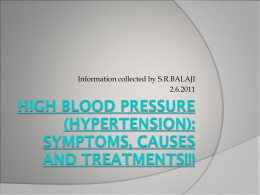 High Blood Pressure (Hypertension): Symptoms, Causes and