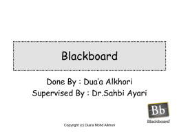 Blackboard - Qatar University