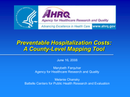 The Healthcare Cost and Utilization Project (HCUP):