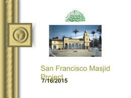 San Francisco Masjid Project