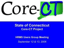 HR User Group Meeting September 2006