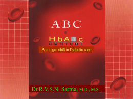 Hb A1c by Dr Sarma - drsarma.in