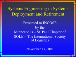 Systems Engineering in Systems Deployment and Retirement