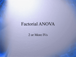 ANOVA with More than 1 IV - University of South Florida