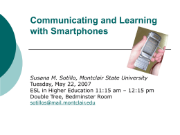 Communicating and Learning with Smartphones