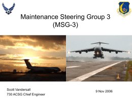 Maintenance Steering Group 3 (MSG-3) - F