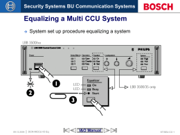 DCN MCCU Equalizing a System