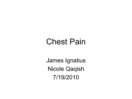 Chest Pain - Morning Report | a source for JPH students